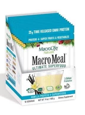 MacroLife MacroMeal Omni Vanilla 10 Packet Box