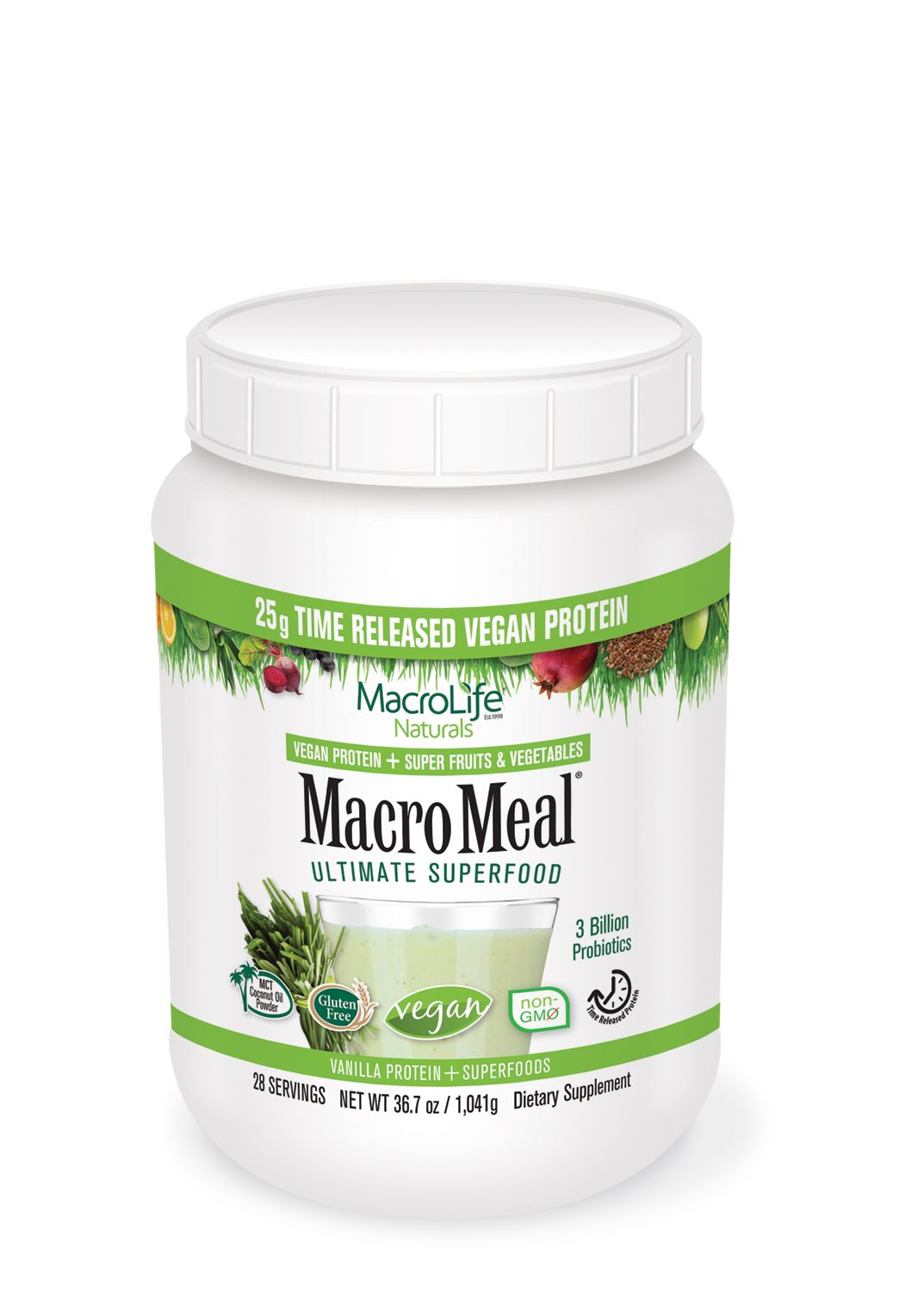 MacroLife MacroMeal Vegan Vanilla 28 Servings
