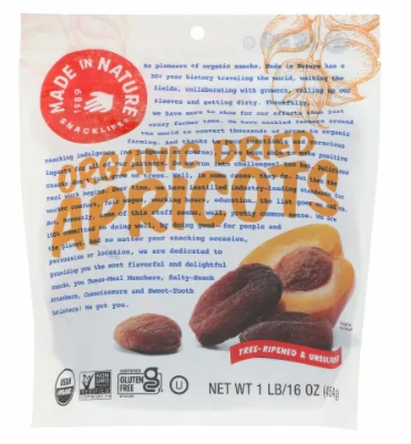 Made In Nature Apricots Df Org 6Oz