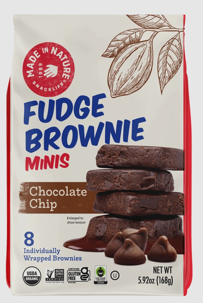 Made In Nature Brownie Minis Choc Chip 5.92Oz