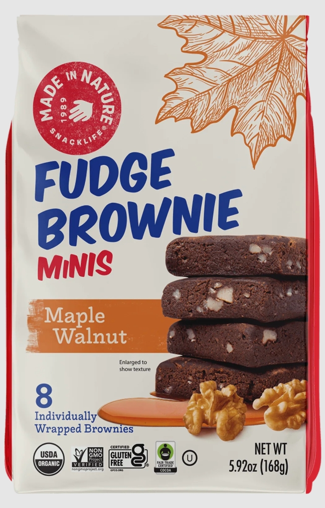 Made In Nature Brownie Minis Mple Wlnut 5.92Oz