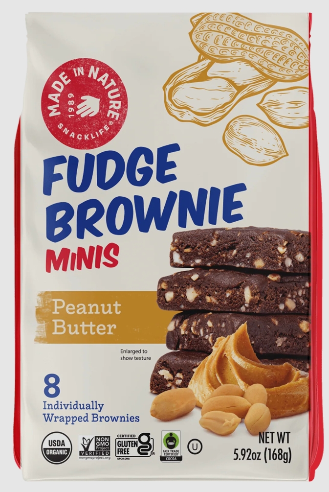 Made In Nature Brownie Minis Pnut Btter 5.92Oz