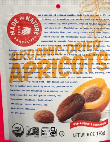 Made In Nature Dried Apricots Org 6.oz