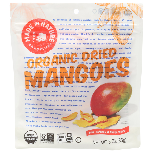 Made In Nature Mango Pieces Org 3Oz