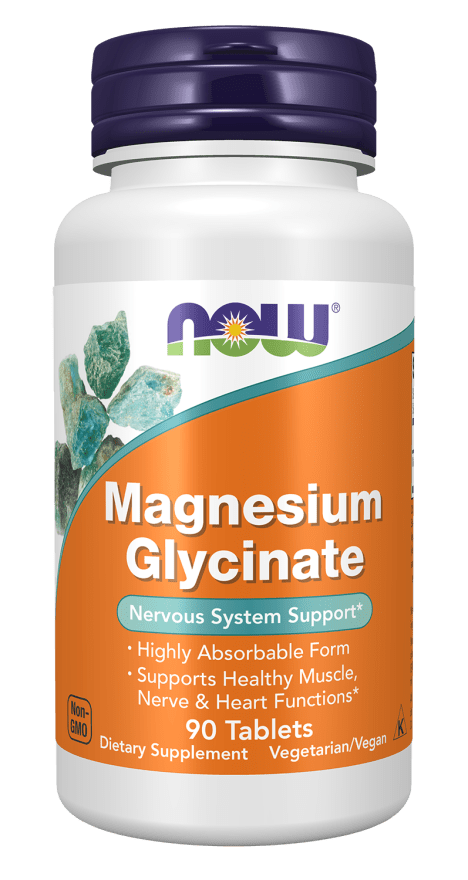Now Vitamins - Magnesium Glycinate 90 Tablets