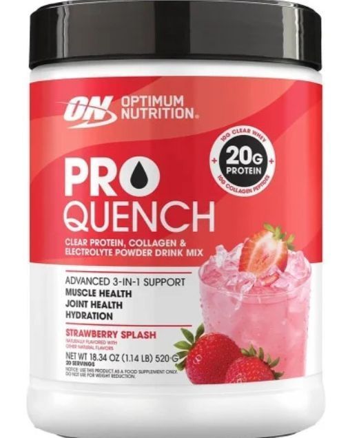 Optimum Nutrition - Pro Quench 20g Clear Protein 16 Servings Strawberry Splash Flavor