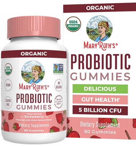 MaryRuths Probiotic Gummy Strwbry 60Pc