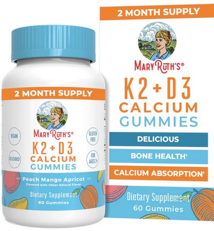 MaryRuths Vitamin K2D3 Calcium Gumm 60Pc