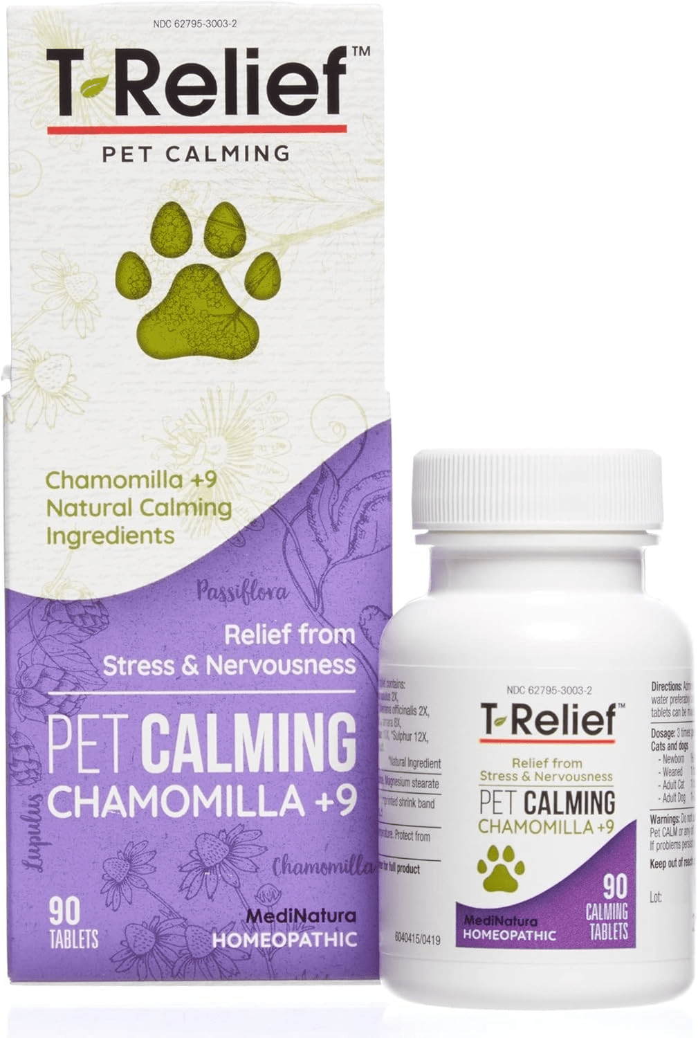 Medinatura - T-Relief Pet Calming Pain Tablets 90 ct