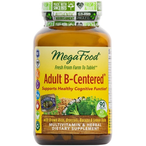 MegaFood Adult B-Centered 90 Tablets      TEMPORARILY UNAVAILABLE