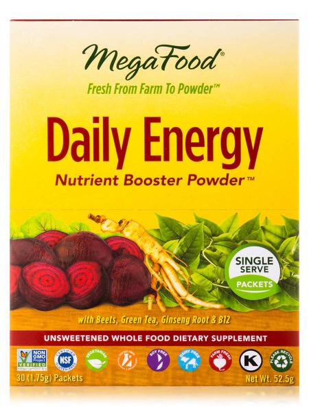 MegaFood Daily Energy Nutrient Booster Powder Box 30 box     TEMPORARILY UNAVAILABLE