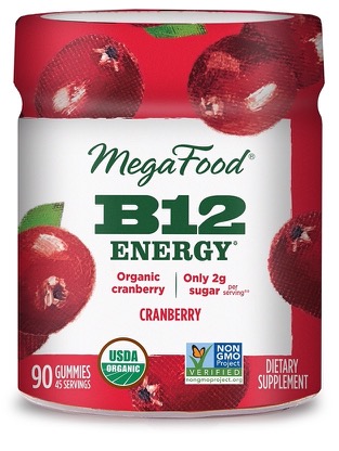 MegaFood Gummy - B12 Energy - Cranberry 90 Tablets