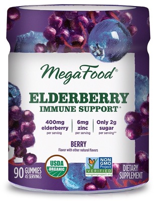 MegaFood Gummy - Elderberry Immune Support* - Berry 90 Tablets