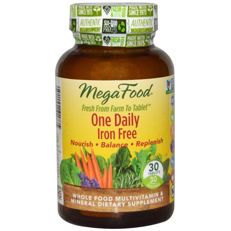 MegaFood One Daily Iron Free 30 Tablets