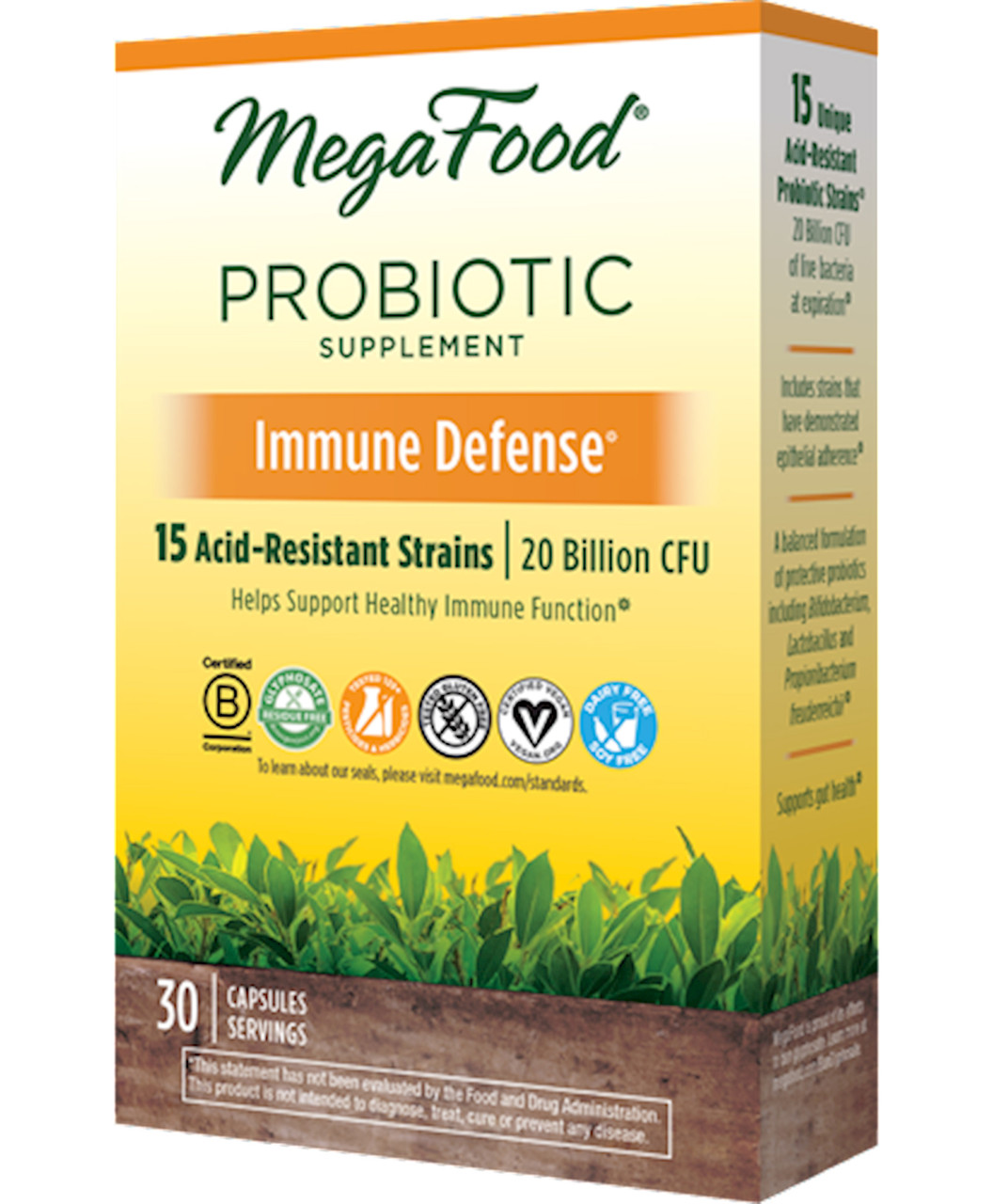 MegaFood Shelf Stable Probiotic - Immune Defense 30 Tablets