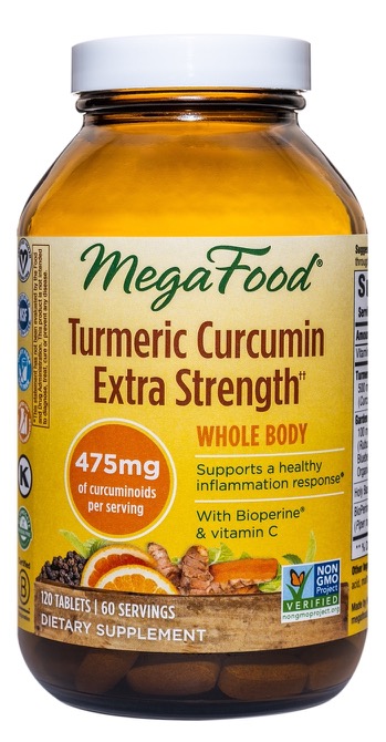 MegaFood Turmeric Strength for Whole Body 120 Tablets