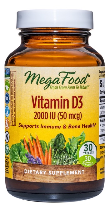 MegaFood Vitamin D-3 2000 IU 30 Tablets