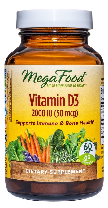MegaFood Vitamin D-3 2000 IU 60 Tablets