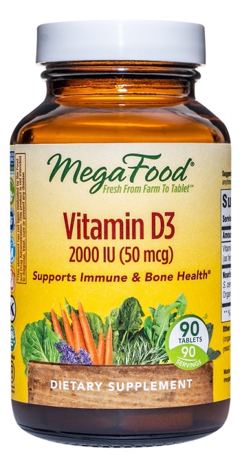MegaFood Vitamin D-3 2000 IU 90 Tablets
