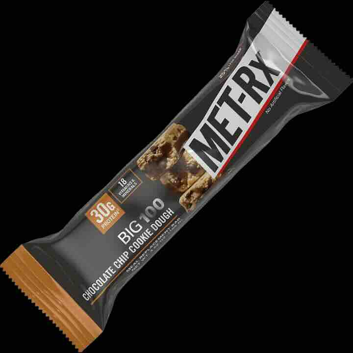 Met-Rx  Big 100 Colossal Chocolate Chip Cookie Dough 9 Bars/Box