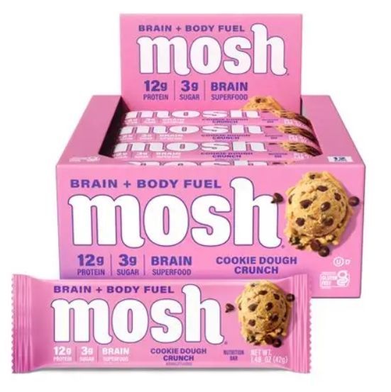 Mosh Cookie Dough Crunch 12g Protein 12 Bars