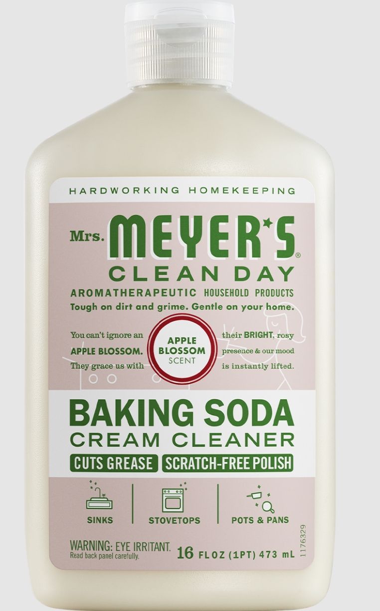 Mrs Meyers - Baking Soda Cream Cleaner 16 oz Apple Blossom Scent 