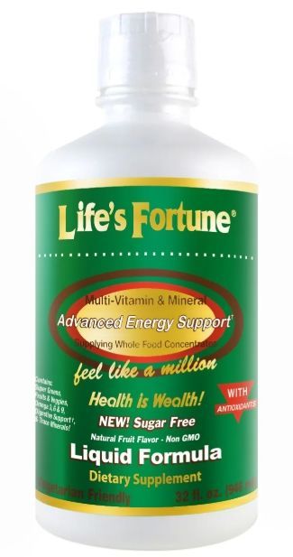 Life's Fortune - Multi-Vitamin Liquid 32.oz  Natural Fruit Flavored 32 Servings