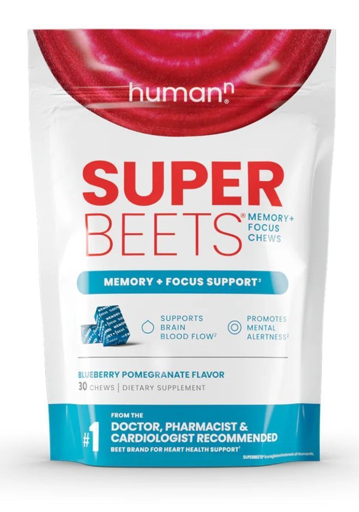 Humann Super Beets Memory + Focus 30 Chews Blueberry Pomegranate Flavor