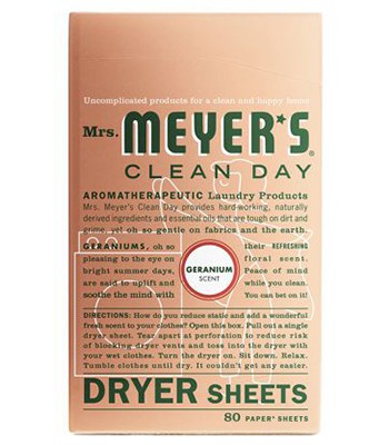 Mrs Meyers - Dryer Sheets Geranium 80 sheets-OUT OF STOCK
