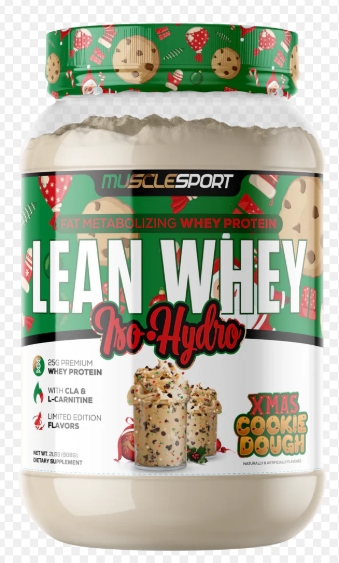 Muscle Sport Lean Whey Iso-Hydro 2pnds 26Serv Xmas Cookie Dough