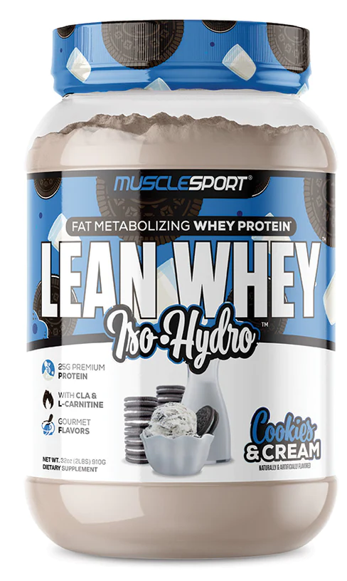 Muscle Sport Lean Whey Iso-Hydro 2pnds 26Serv Cookies And Cream