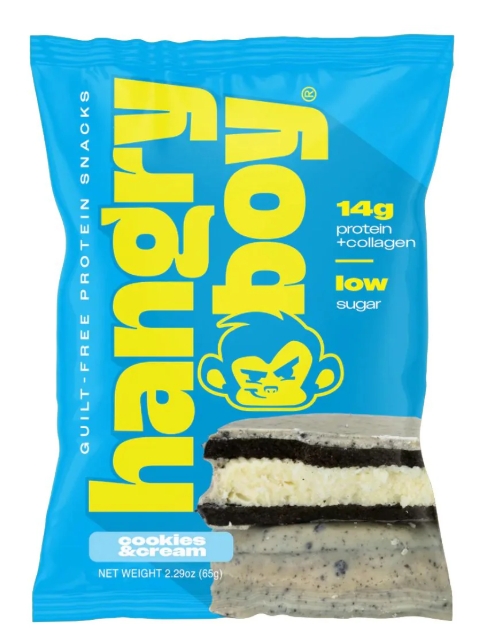Hangry Boy 14g Protein Cookie Sandwich 12 pk Cookies & Cream Flavor 