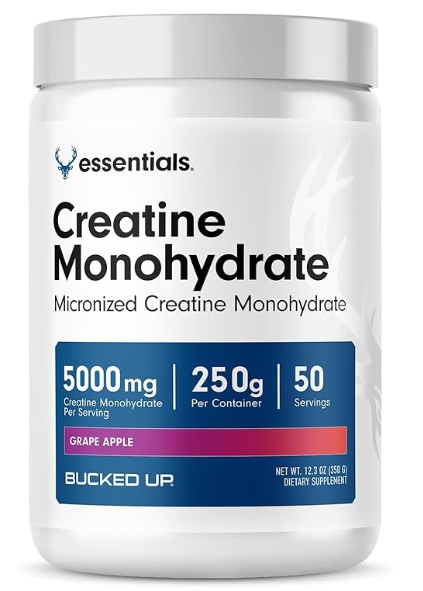 Bucked Up Bucked Up Essentials Creatine Monohydrate 50 Servings Grape Apple