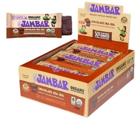 JAMBAR Organic Chocolate Chia Chia 12 Bars