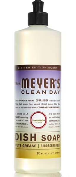 Mrs Meyers - Liquid Dish Soap Compassion Flower 16floz