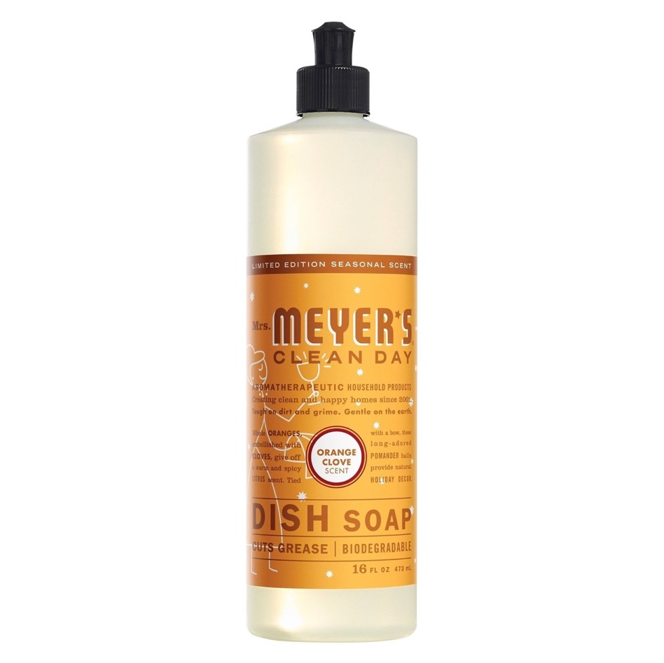 Mrs Meyers - Liquid Dish Soap Orange Clove  16floz-OUT OF STOCK