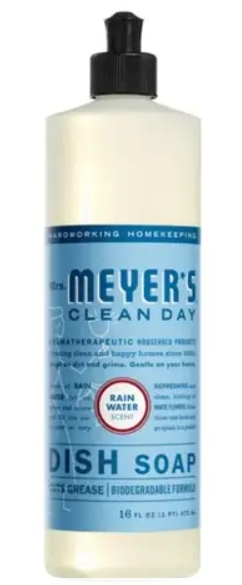 Mrs Meyers - Liquid Dish Soap Rain Water 16floz