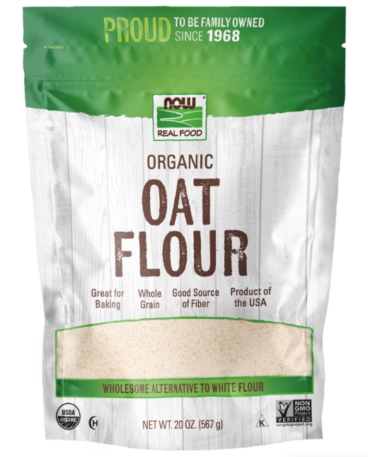 Now Vitamins - Organic Oat Flour 20 oz