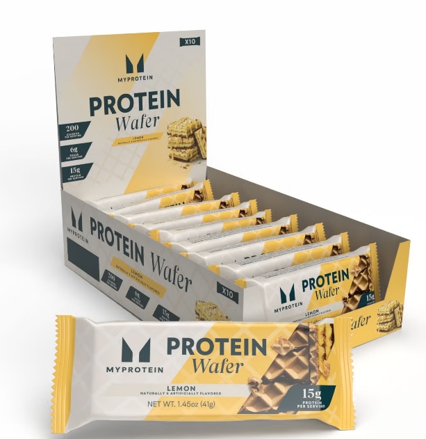 MYPROTEIN Wafer 15g Protein Lemon Flavor 10 bars
