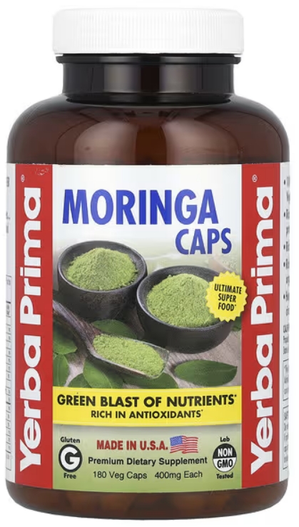 Yerba Prima Moringa 180 Count Veg Caps