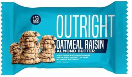 MTS Outright Bar 12/60Gr Oatmeal Raisin Almond Butter