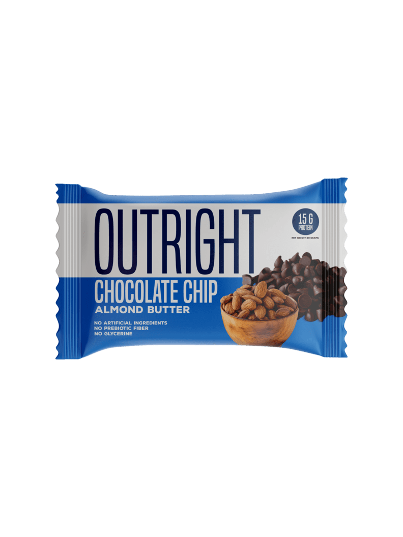 MTS Outright Bar 12/60Gr Choc Chip Almond Butter