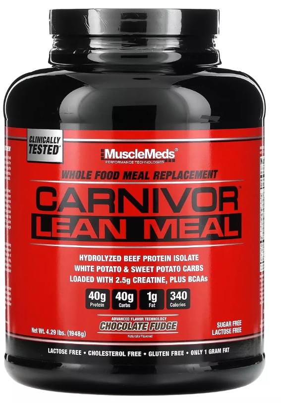 Muscle Meds Carnivor Lean Meal 4.4Lb Chocolate Fudge 
