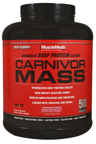 Muscle Meds Carnivor Mass Strawberry 6 Lbs
