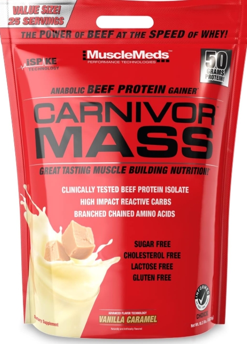 Muscle Meds Carnivor Mass Vanilla Caramel 10 Lbs