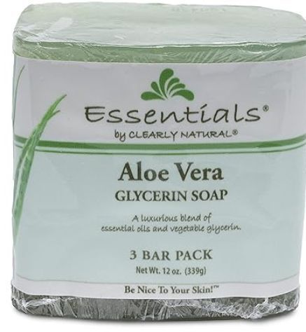 Clearly Natural Glycerine Soap Bar Aloe Vera 4 OZ             (3 Bar Pack)