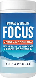 Natural Vitality - Focus Memory & Cognition 60 Caps 