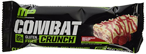 Muscle Pharm Combat Crunch Bar White Choc/Rasp 12 Bars