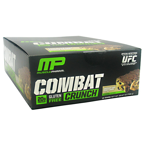 Muscle Pharm Combat Crunch Bars Chocolate Chip Cookie Dough 12 bars/box