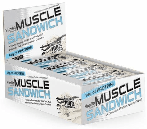 Muscle Sandwich Vanilla Power Bar 13g 12/box